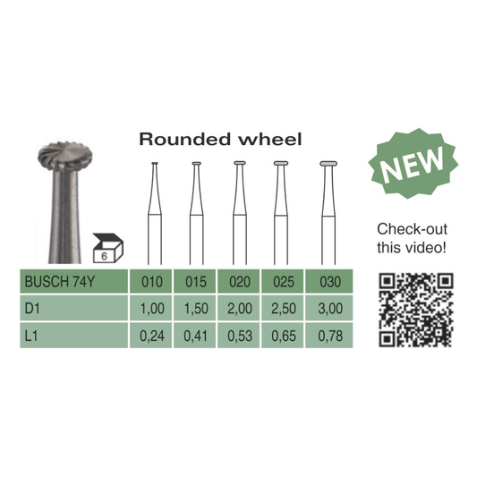 Steel Rounded Wheel Bur